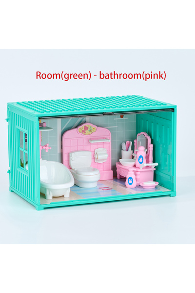 choice2 مجموعة ألعاب مطبخ محاكاة منزلية من P-Bathroom بمقياس 1:12، أثاث بيت ا...