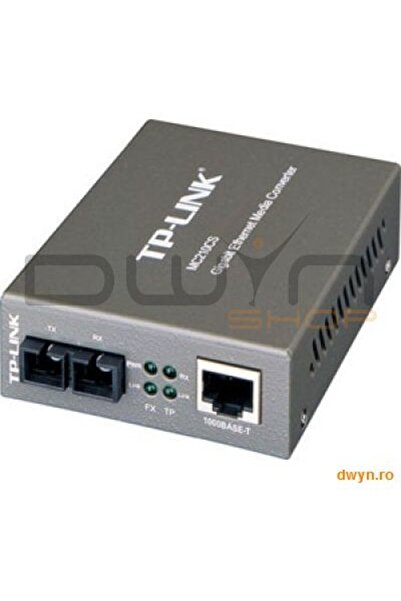 TP-LINK Convertor RJ45 1000M la fibra SC single-mode 1000M, Full-duplex, pana...
