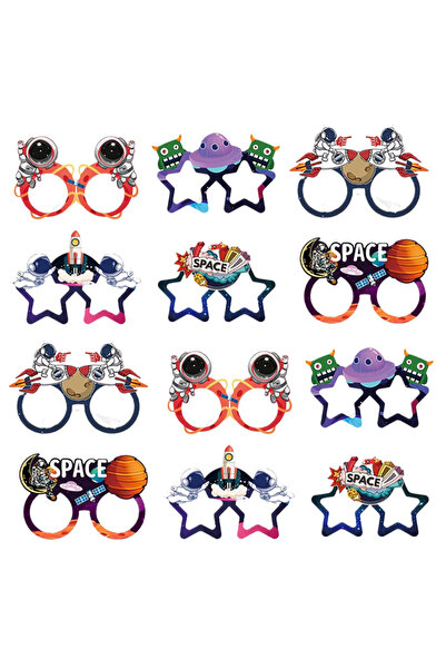 Choice 12pcs Paper Glasses 12pcs Outer Space Paper Glasses Space Birthday Dec...