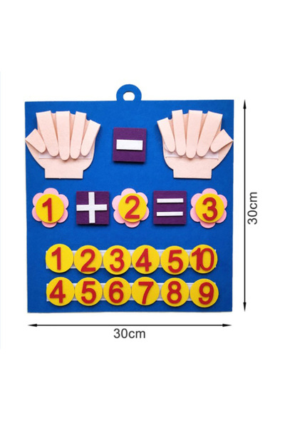 Choice blue Kids Montessori Toys Felt Finger Numbers Math Toy Children Counti...