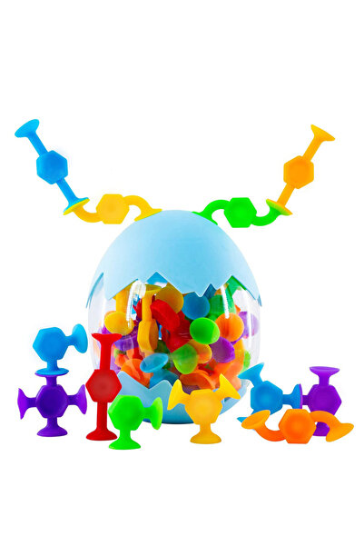 Choice 50pcs Suction Cup Toys, With A Eggshell For Storage, Construction Toy ...