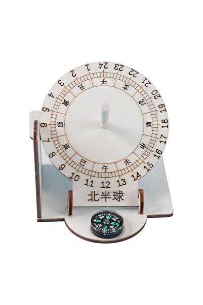 Choice 1Pcs 1 PCS DIY Equatorial Sundial Clock Wooden Scientific Model Teachi...