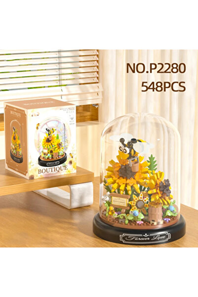 Choice With box Bee Insect Flower Building Blocks Set Bee Butterfly Plant Pot...