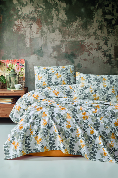 Elart Flores Pike Double Cotton (200X220 cm) Yellow