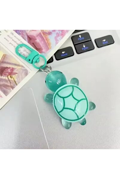 Choice 4.7cm Lake Blue 1/8Pcs Colorful Luminous Turtle Keychain Cartoon Glow ...