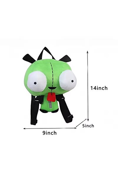 Choice green New Alien Invader Zim 3D Eyes Robot Gir Knapsack Cute Stuffed Pl...