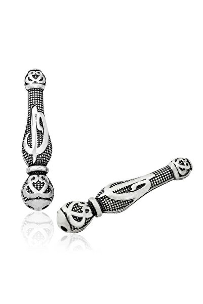 Inure Jewelry Silver Point Embroidered Elif Vav Motif Prayer Beads İmamesi
