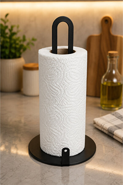 VENON Black Flat Model Metal Towel Napkin Holder - Paper Towel Holder - Table...