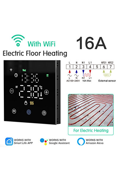 Choice3 Electric Heating Tuya Smart Thermostat WiFi Remote Temperature Contro...