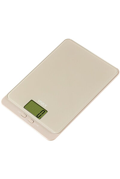 VIVAX Kitchen scale KS-502S, digital display, tempered glass, Lunar Beige