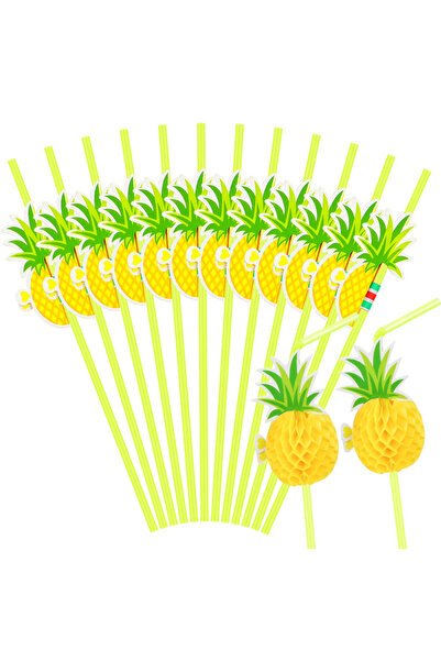 Choice 10pcs Pineapple 10-30pcs Flamingo Honeycomb Cake Topper Pineapple Pape...