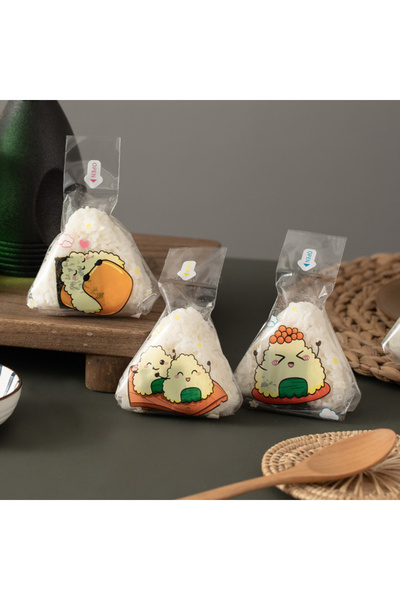 Choice1 50pcs B 50Pcs Lovely Japenese Triangle Rice Ball Disposable Packaging...