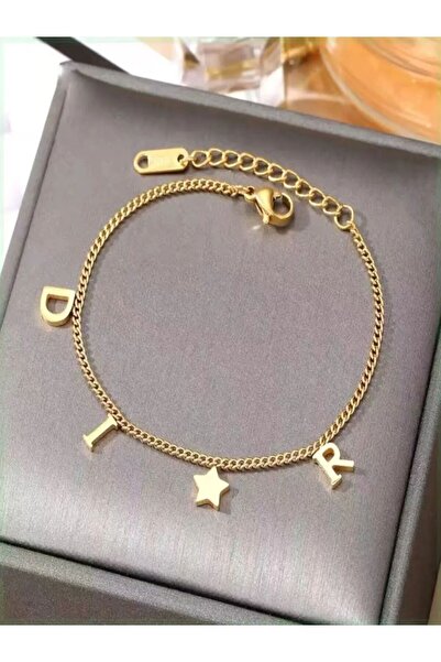 Choice Gold-color 1 Lns-Style Fashion Letter Bracelet Simple, Stylish, And Ve...