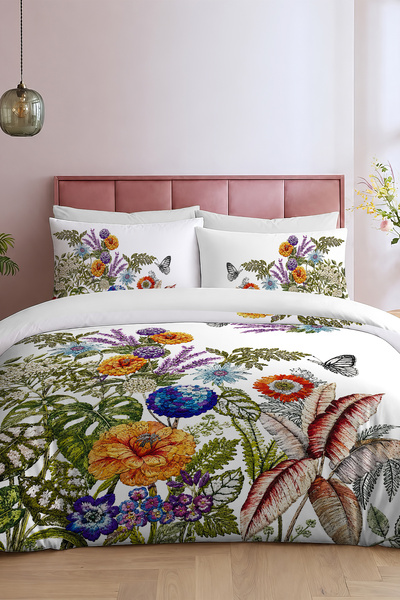 MonoHome %100 Pamuk Percale Çeyizlik Luxury 5d Dijital Çift Kişilik Nevresim ...
