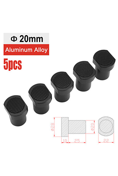 Choice 5 pcs black 20mm Aluminum Alloy Workbench Tenon Stopper Woodworking Ta...