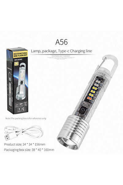 Choice A56 Mini Keychain Rechargeable Zoom Torch Portable Strong LED EDC Flas...