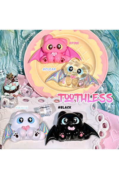 Choice White Toothless Toothless Food-grade Silicone Squishy Toy, Handmade Ta...