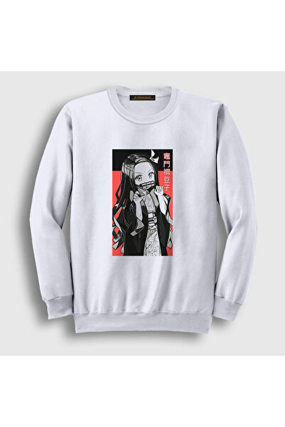 Presmono Unisex bela majica Nezuko Kamado V3 Anime Demon Slayer Kimetsu No Ya...