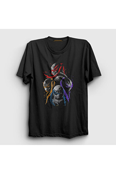 Presmono Unisex Black Poster V2 Teenage Mutant Ninja Turtles T-shirt326200tt