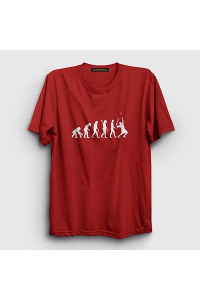 Presmono Unisex Red Evolution Evolution Sports Tenis Tenis T-shirt 333217tt