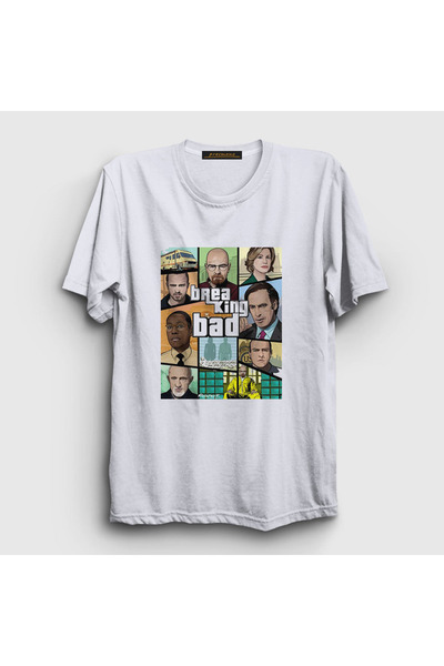 Presmono Unisex White Gta Series Breaking Bad T-shirt349811tt