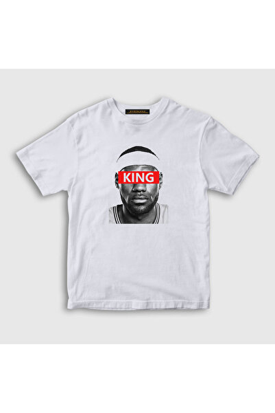 Presmono Unisex beli kralj Lebron Džejms košarkaška lopta T-shirt 295879tt