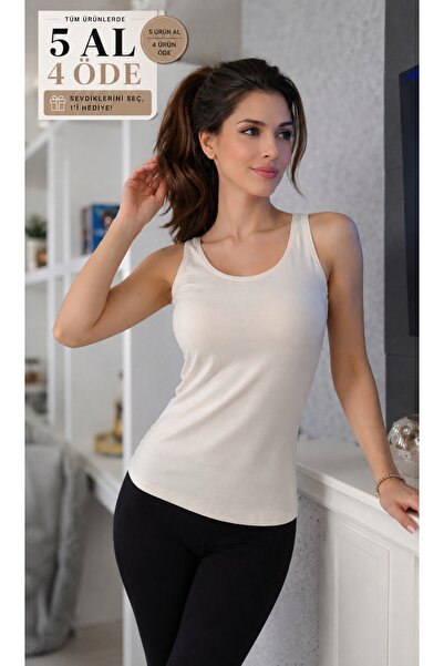 moda felinya KADIN ASKILI KREM RENK BODY ATLET