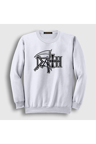 Presmono Unisex bela majica sa logotipom smrti 138098tt