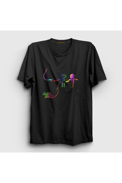 Presmono Unisex crna Pulp Fiction Daft Punk T-shirt 60193tt