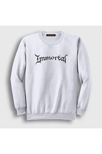 Presmono Unisex bela majica sa logotipom Immortal 150958tt