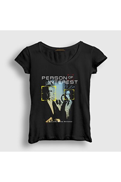 Presmono Women's Black Poster Person of Interest T-Shirt 620620Tt