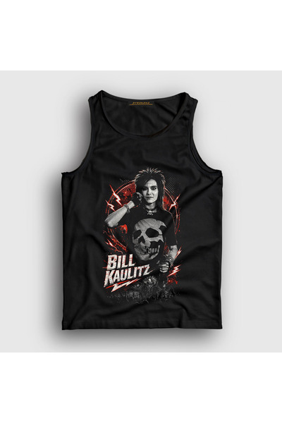 Presmono Unisex Black Bill Kaulitz Tokio Hotel Tank Top 600558Tt