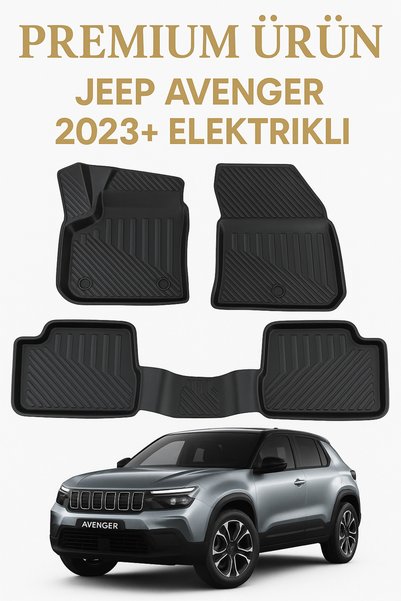 Black Gold Jeep Avenger Elektrikli 2025+ Uyumlu 3D Havuzlu Oto Paspas TPE Kau...