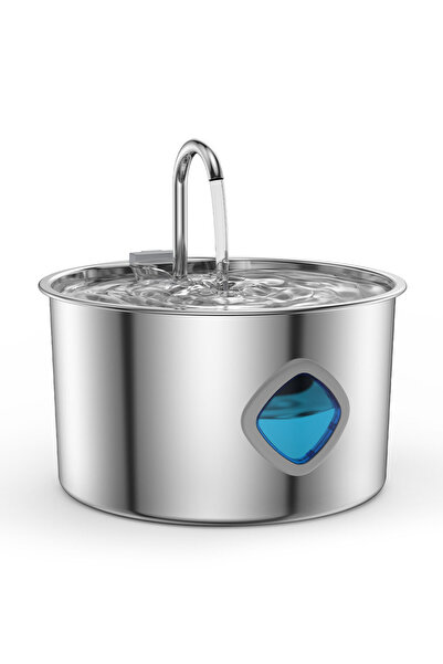 KidLe 3.2L Stainless Steel Cat Water Fountain with Quiet Pump Large Capacity