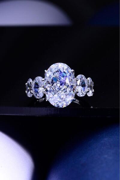 innuendo jewelery 925 Ayar Gümüş Işıltı Yan Taşlı Zarif Kadın Yüzük