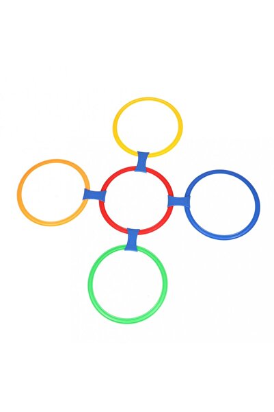 Ikonka Joc de agilitate pentru copii, Ikonka, cu 10 cercuri si 10 conectori, ...