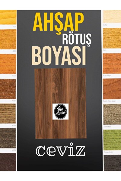 ozbience Ahşap Rötuş Boyası Ceviz 25ml Fırçalı Cam Şişe Mobilya Onarım Seti