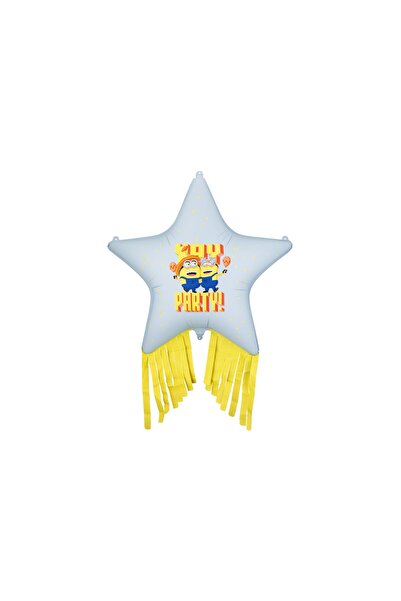 PARTY DECO SP. ZO.O.SP.K. Minions foil balloon star with fringe – 72x72 cm
