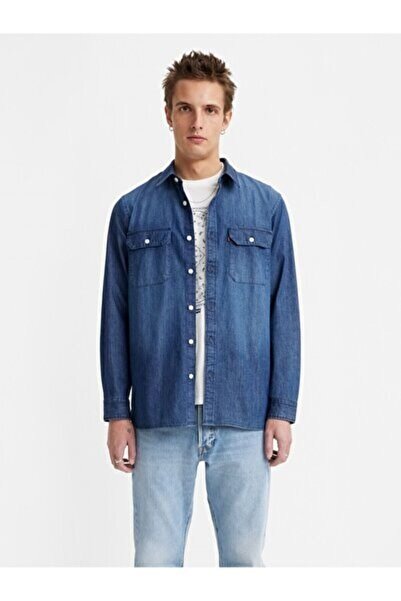 Levi's Pamuklu Relaxed Fit Kot Gömlek Erkek KOT GÖMLEK 19573