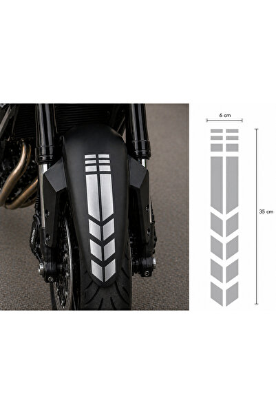 AlpiLeo Motosiklet Ön Çamurluk Sticker 6x35 cm Renk Seçenekli Motor Aksesuar ...