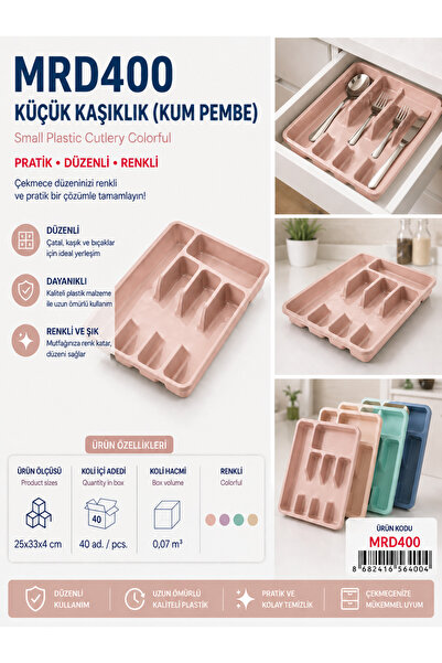 m mienca Küçük Kaşıklık Renkli Çekmece İçi Düzenleyici Kaşık Çatal Organizer