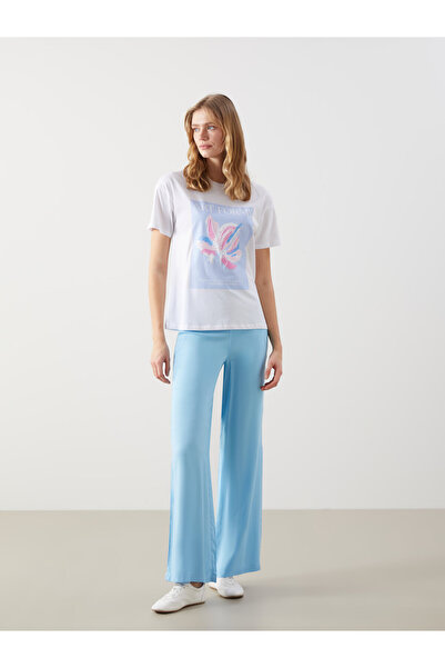 LC Waikiki Elastic Waist Wide Leg Women's Trousers