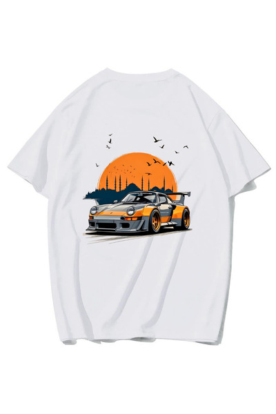 BRZ COLLECTION Tricou Unisex Oversize Istanbul & Porsche (ALB)