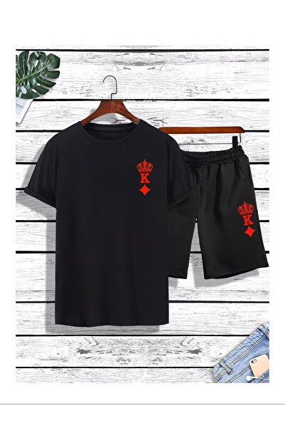 FATOOM STILE T-Shirt Shorts - T-Shirt with Shorts, Printed Crew Neck Top and ...