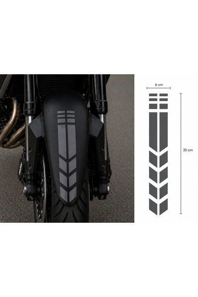 AlpiLeo Motosiklet Ön Çamurluk Sticker 6x35 cm Renk Seçenekli Motor Aksesuar ...