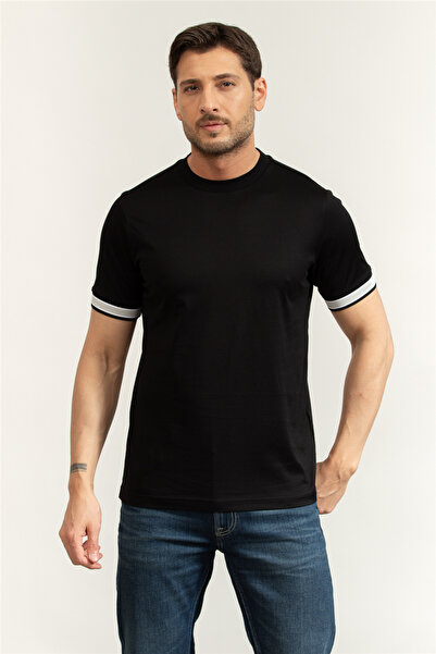 Karl Lagerfeld Erkek Bisiklet Yaka T-Shirt Siyah