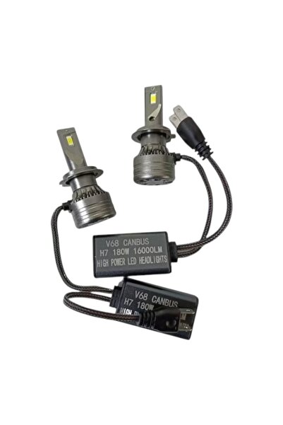 E-ANAMAG Σετ 2 λαμπών αυτοκινήτου LED με φακό, H7, 150W, 12V, 6500K