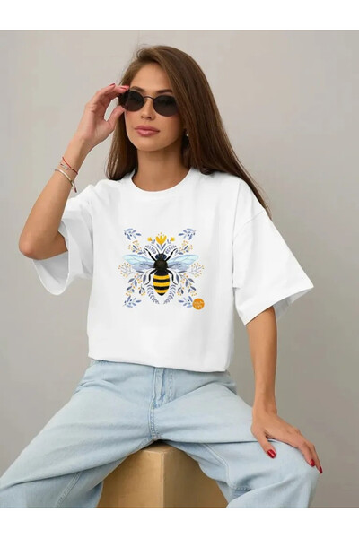 Arı Desenli Unisex T-shirt