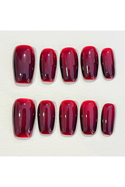 Nailvana (Μεσαία) Χειροποίητα Αυτοκόλλητα Νύχια με Αιματηρό Τριαντάφυλλο