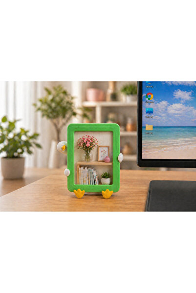 MSVstudio3d Mini Ofis Arkadaşları – Dekoratif Masaüstü Figür-(Çerçeve içindek...